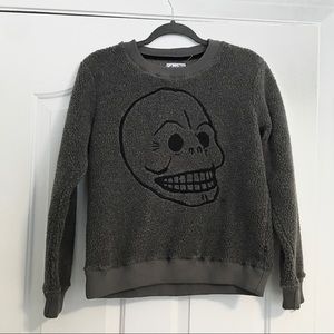 Vintage Grey Skull Sweatshirt
